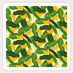 Bananas And Leaves Sticker